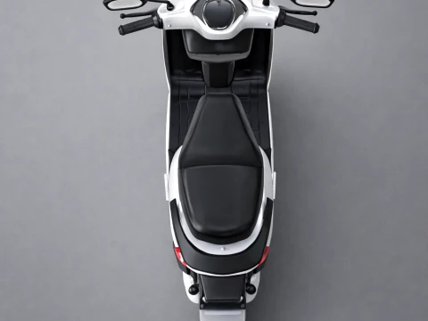 Modern White Electric Scooter 3D Model