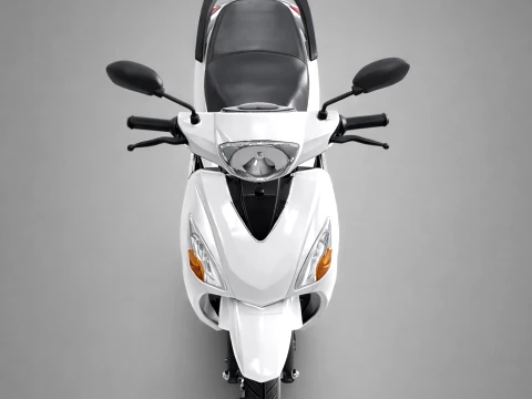 Modern White Electric Scooter 3D Model