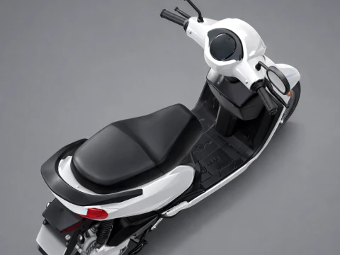 Modern White Electric Scooter 3D Model