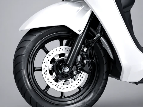 Modern White Electric Scooter 3D Model