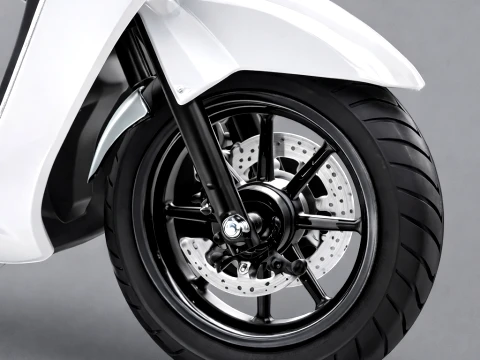 Modern White Electric Scooter 3D Model