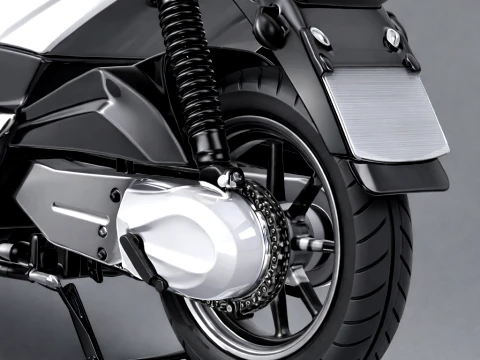 Modern White Electric Scooter 3D Model
