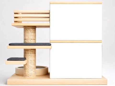 Modern Cat Tree House 3D Model