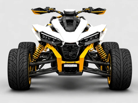 Futuristic High-Performance ATV Quad Bike 3D Model