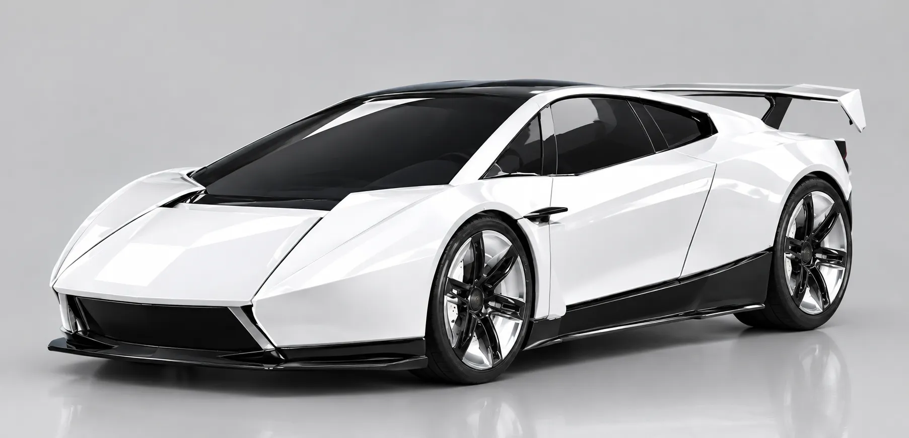 Tesla Roadster Sports Car White Futuristic Supercar 3D Model .c4d .max .obj .3ds .fbx .stl .blend