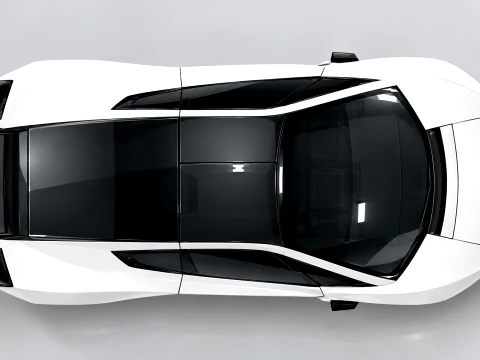 Tesla Roadster Sports Car White Futuristic Supercar 3D Model
