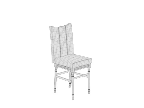 Tuxedo Dining Chair 3D Model