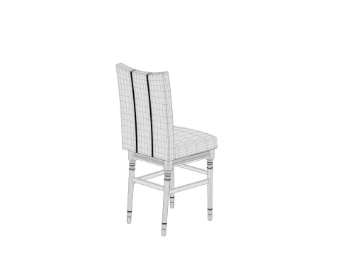 Tuxedo Dining Chair 3D Model