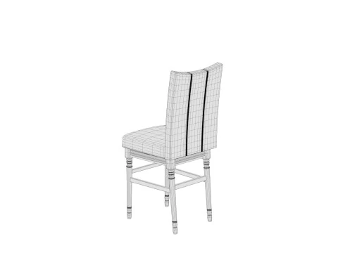 Tuxedo Dining Chair 3D Model