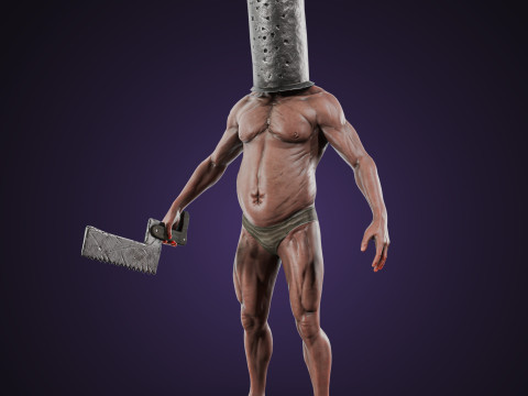 The Silent Executioner-Rigged-Animated Game Ready for Unity Unreal 3D Model