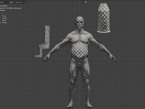 The Silent Executioner-Rigged-Animated Game Ready for Unity Unreal 3D Model