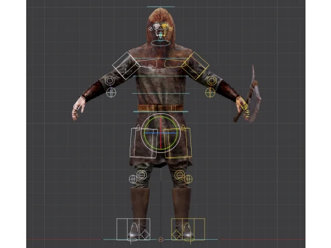 Bloody Executioner Rigged Game Ready 3D Model