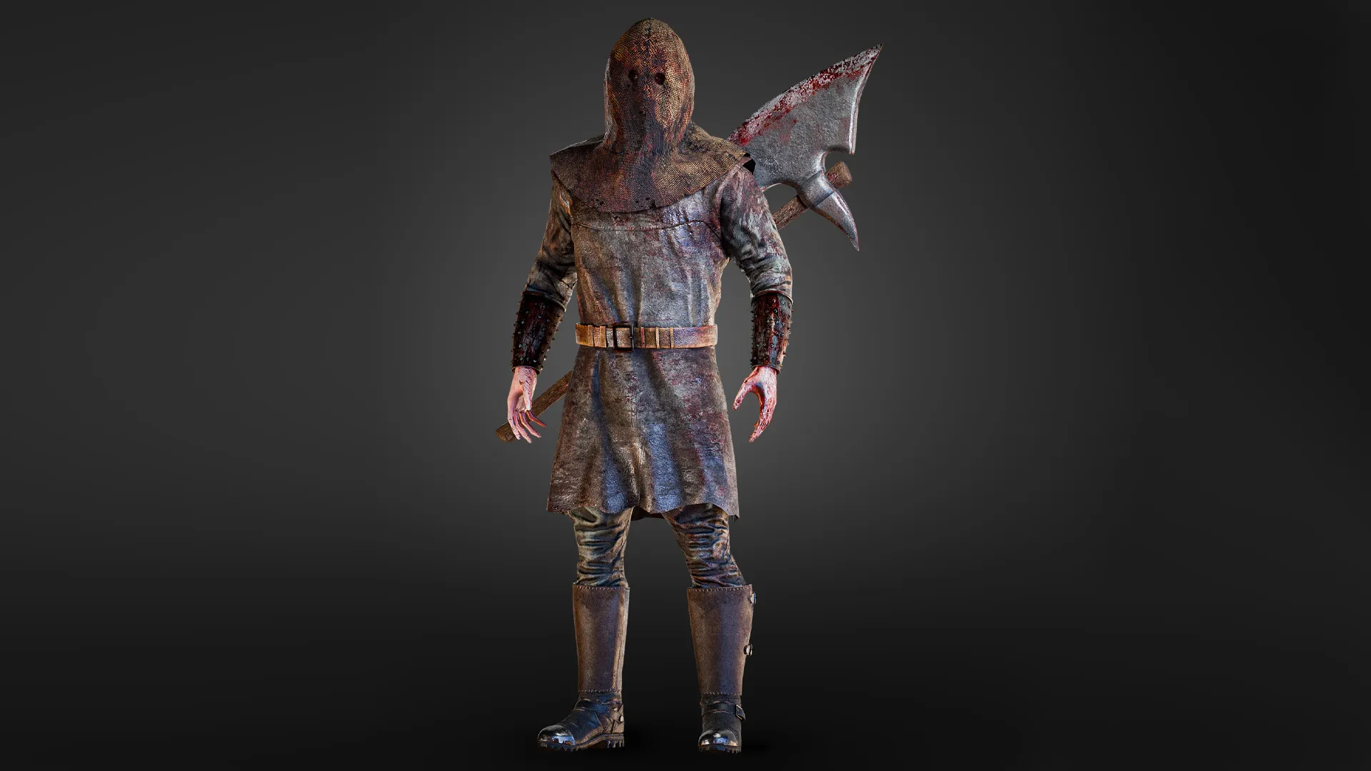 Bloody Executioner Rigged Game Ready 3D Model .c4d .max .obj .3ds .fbx .stl .blend 