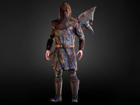 Bloody Executioner Rigged Spielbereit 3D Modell