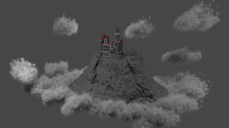 Kastil abad pertengahan Model 3D .c4d .max .obj .3ds .fbx .stl .blend 