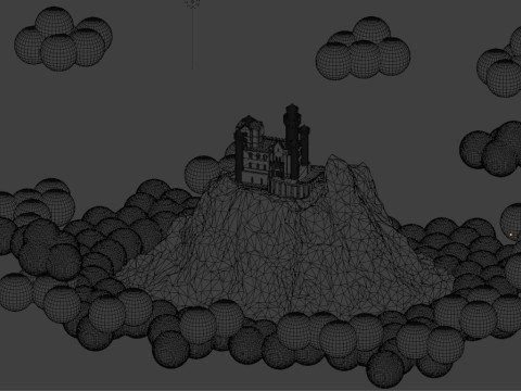 Kastil abad pertengahan Model 3D