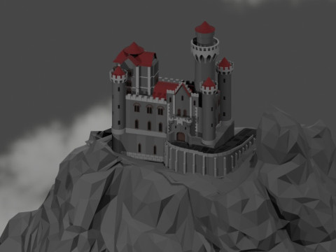 Kastil abad pertengahan Model 3D