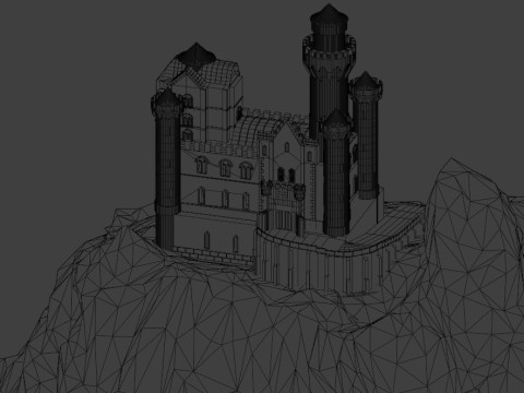 Kastil abad pertengahan Model 3D