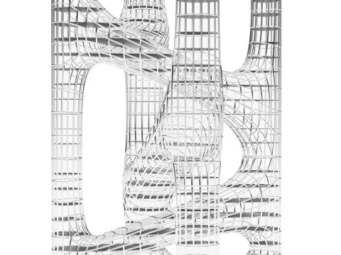 Modern Kule Binası 3D Model