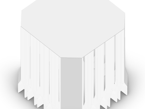 Modern Hexagon Tower Building 3D Model