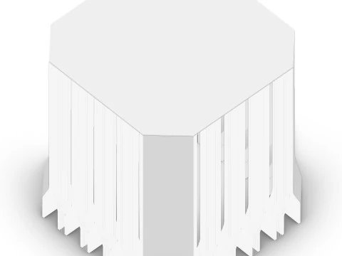Modern Hexagon Tower Building 3D Model