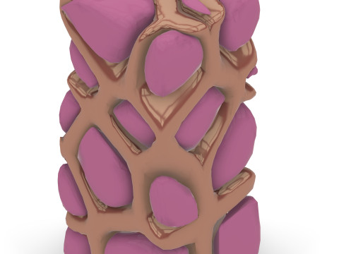 Параметрический органический камень - стилизованный каменный столб 3D Модель