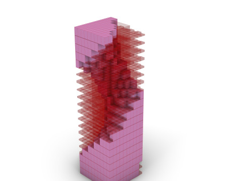 Voxel &mdash; Модульная архитектура Tower Редактируемое определение Grasshopper 3D Модель