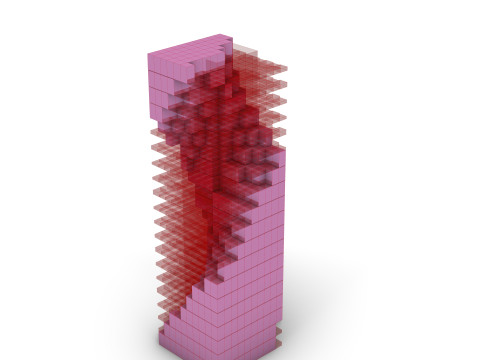 Voxel &mdash; Модульная архитектура Tower Редактируемое определение Grasshopper 3D Модель