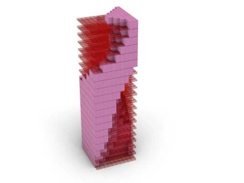 Voxel - Modular Architecture Tower Editable Grasshopper Definition 3D Model