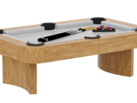 Table de billard Luna - Conception de pieds moderne - Comprend une installation professionnelle Modèle 3D