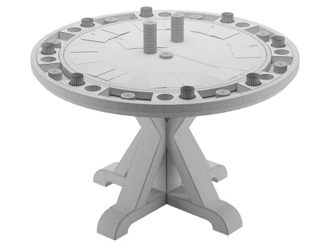 Steve Silver Furniture Player opvouwbare pokertafel 3D Model