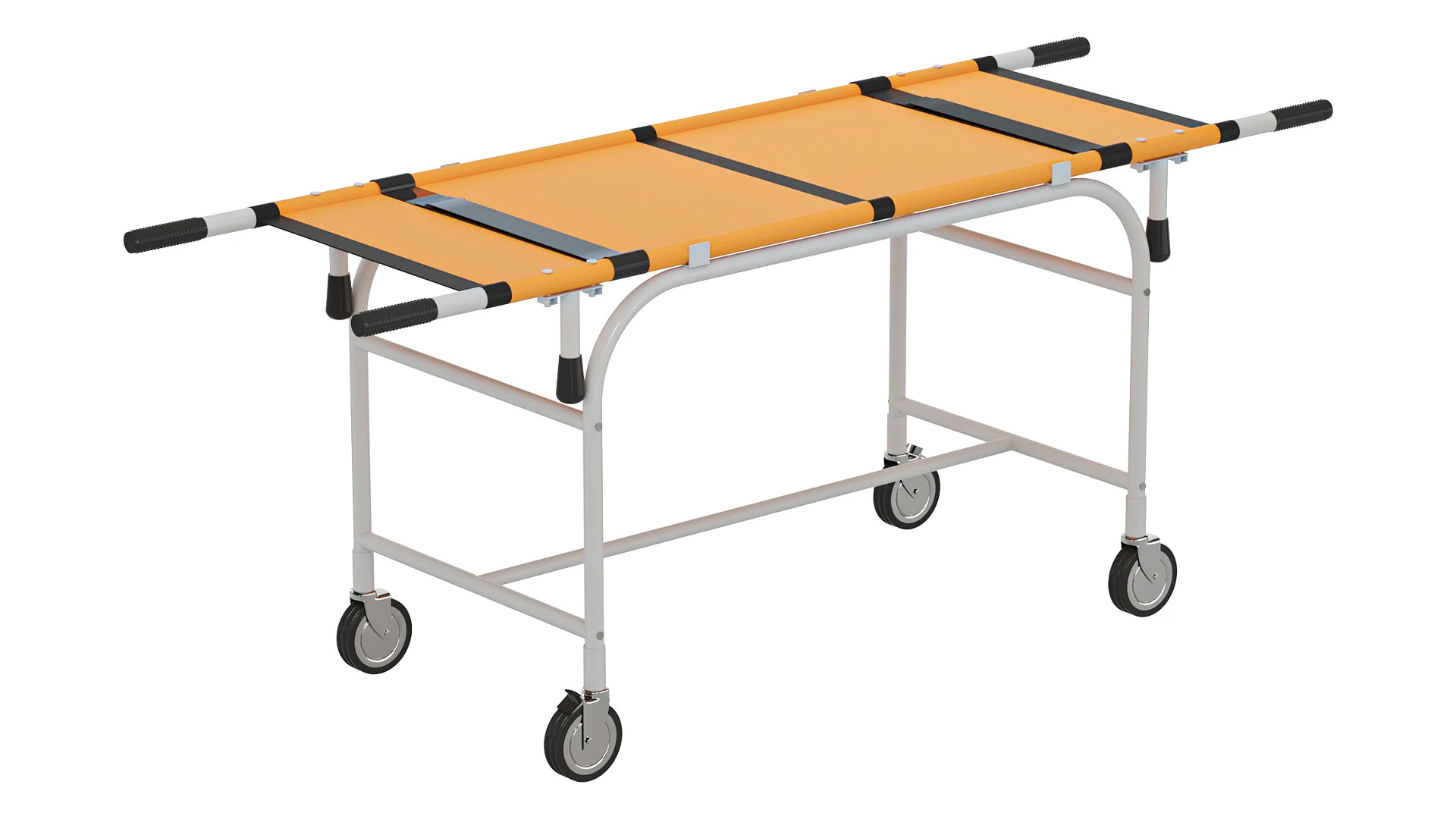 Hospital Ambulance Stretcher Trolley 3D Model .c4d .max .obj .3ds .fbx .stl .blend 
