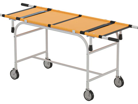 Hospital Ambulance Stretcher Trolley 3D Model