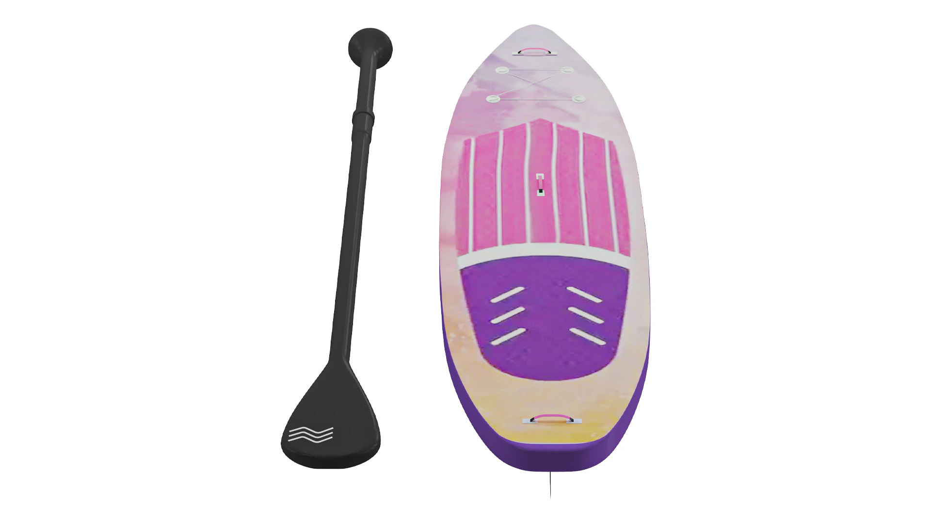 Rapunzel Inflatable Surfboard 3D Model .c4d .max .obj .3ds .fbx .stl .blend 