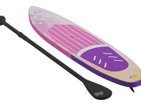 रॅपन्ज़ेल इन्फ्लेटेबल सर्फ़बोर्ड 3D मॉडल