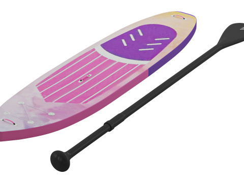 रॅपन्ज़ेल इन्फ्लेटेबल सर्फ़बोर्ड 3D मॉडल