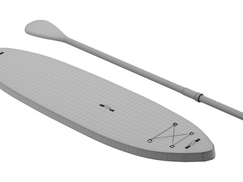 रॅपन्ज़ेल इन्फ्लेटेबल सर्फ़बोर्ड 3D मॉडल