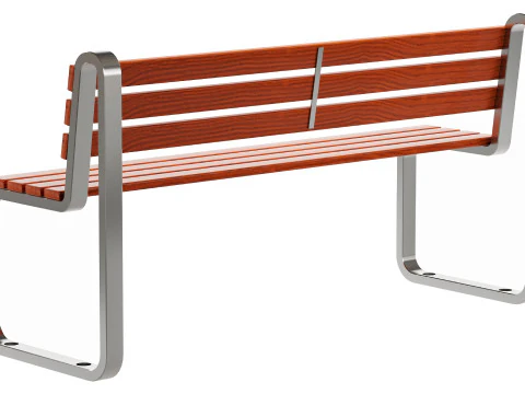 Simple Outdoor Bench with Laminate 3D Model