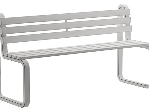 Simple Outdoor Bench with Laminate 3D Model