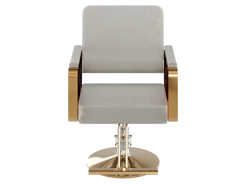 Обертове крісло з нержавіючої сталі з ручками 3D Модель