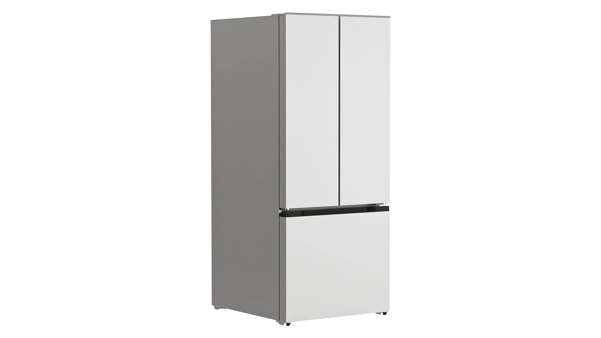 Counter Depth 3-Door French Door Refrigerator 3D Model .c4d .max .obj .3ds .fbx .stl .blend 