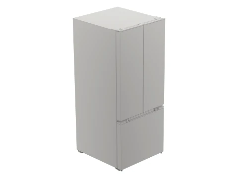 Counter Depth 3-Door French Door Refrigerator 3D Model