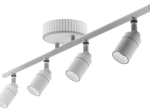 Shura 4-Light Integrated LED Track Light 3D Model