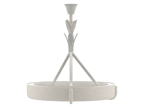 White Plaster Chandelier 3D Model