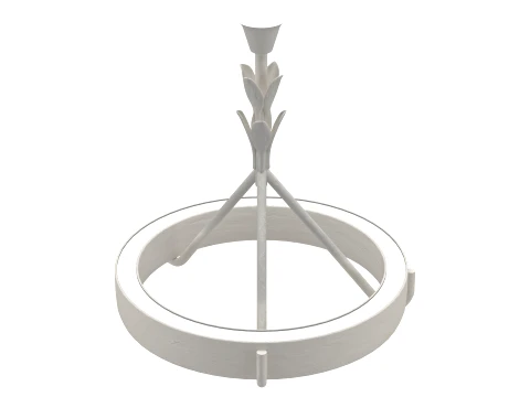 White Plaster Chandelier 3D Model