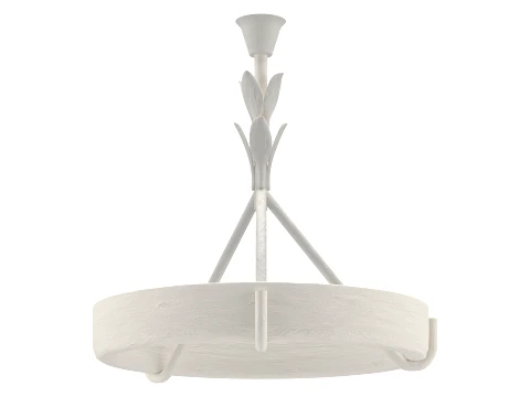 White Plaster Chandelier 3D Model