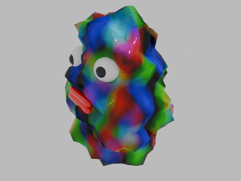 Slime with eyes with textures 3D Model