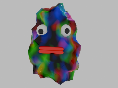 Slime with eyes with textures 3D Model