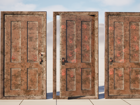 호러 도어 3D 모델