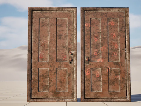 Horror Door 3D Model